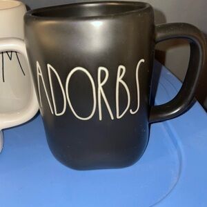 Rae Dunn Black 'ADORBS' Ceramic Mug